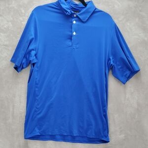 KJUS | XL MENS PERFORMANCE SHORT SLEEVE POLO S SLEEVE SHIRT | BLUE SUPERCHARGED